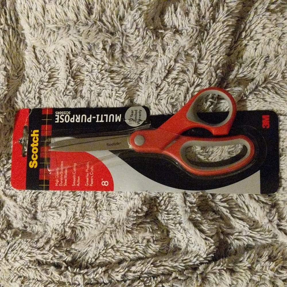 3/$25.00 SCOTCH 3M MULTI PURPOSE SCISSORS 8"